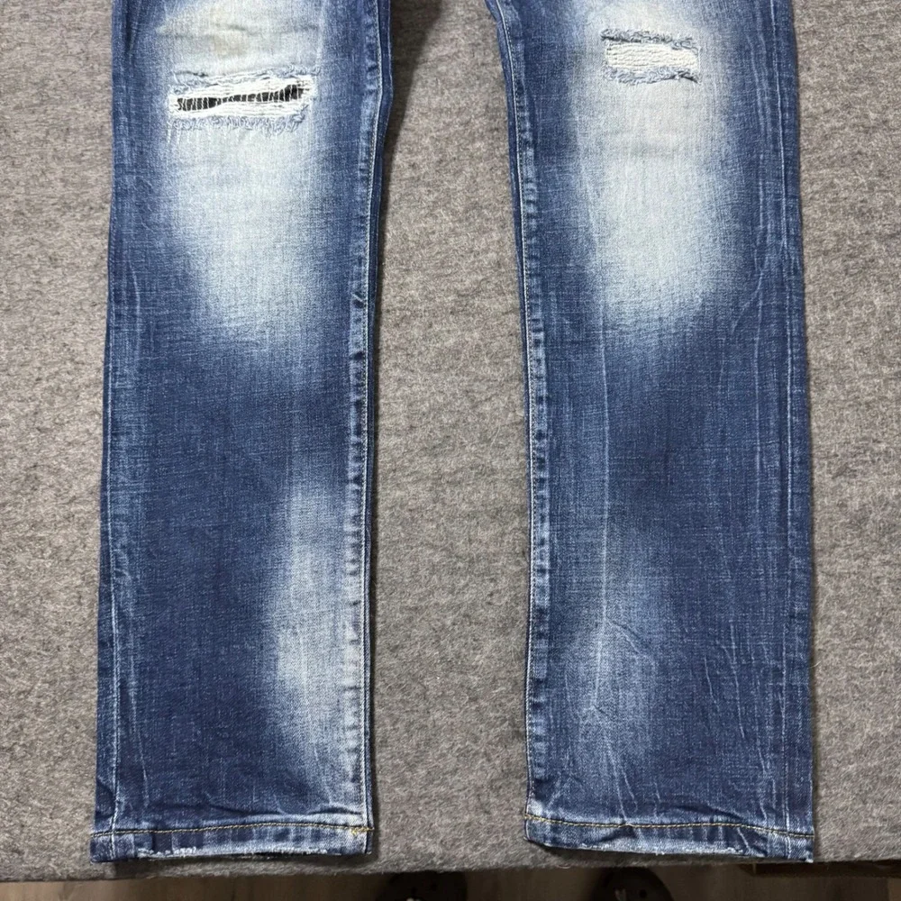 Dsquared2 Skater 6002 Distressed Slim Fit Jeans Blue Denim Mens IT 54 (36x30)